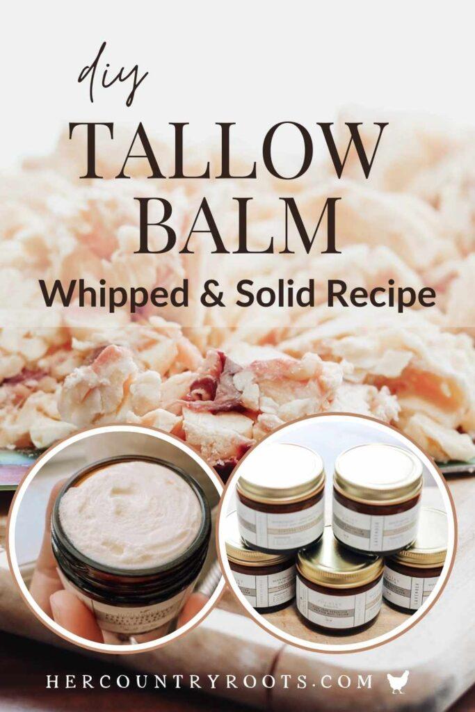 diy tallow balm, diy tallow face cream whipped and solid